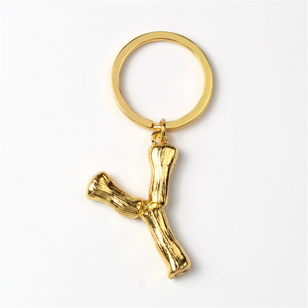 Wholesale Creative 26 English Letters Zinc Alloy Keychain